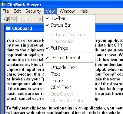 Clipboard viewer